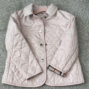 Burberry Light Pink Quilted Kids Jacket